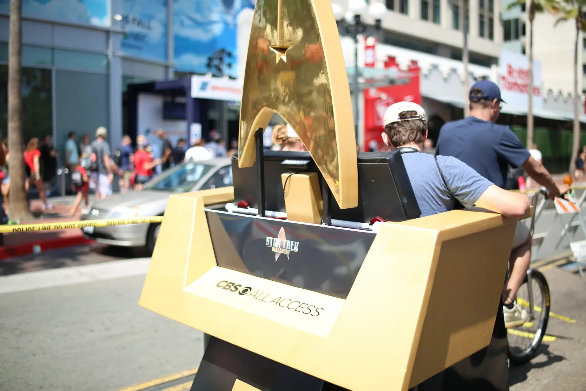 Custom wrapped pedicab mobile advertising